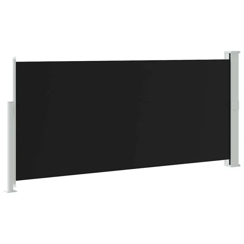 Ištraukiama šoninė pertvara, juodos spalvos, 140x300cm