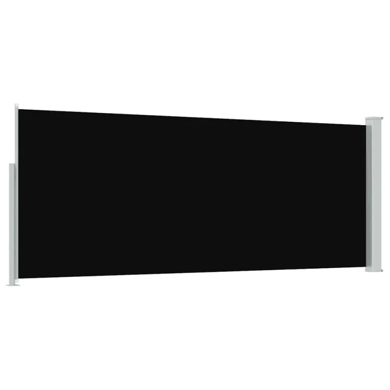 Ištraukiama šoninė pertvara, juodos spalvos, 120x300cm