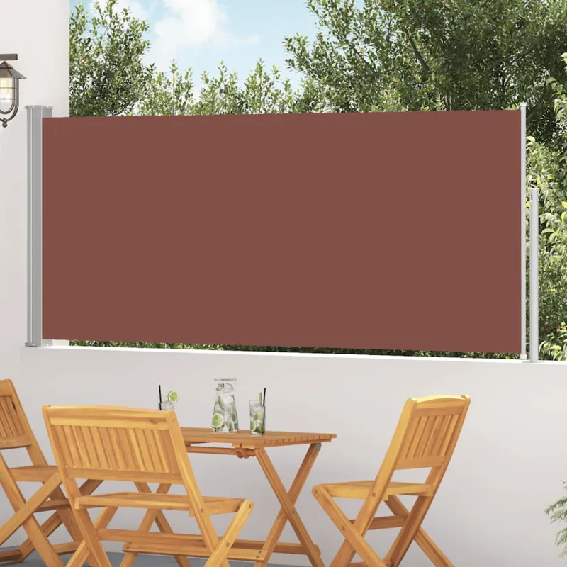 Ištraukiama šoninė pertvara, rudos spalvos, 120x300cm
