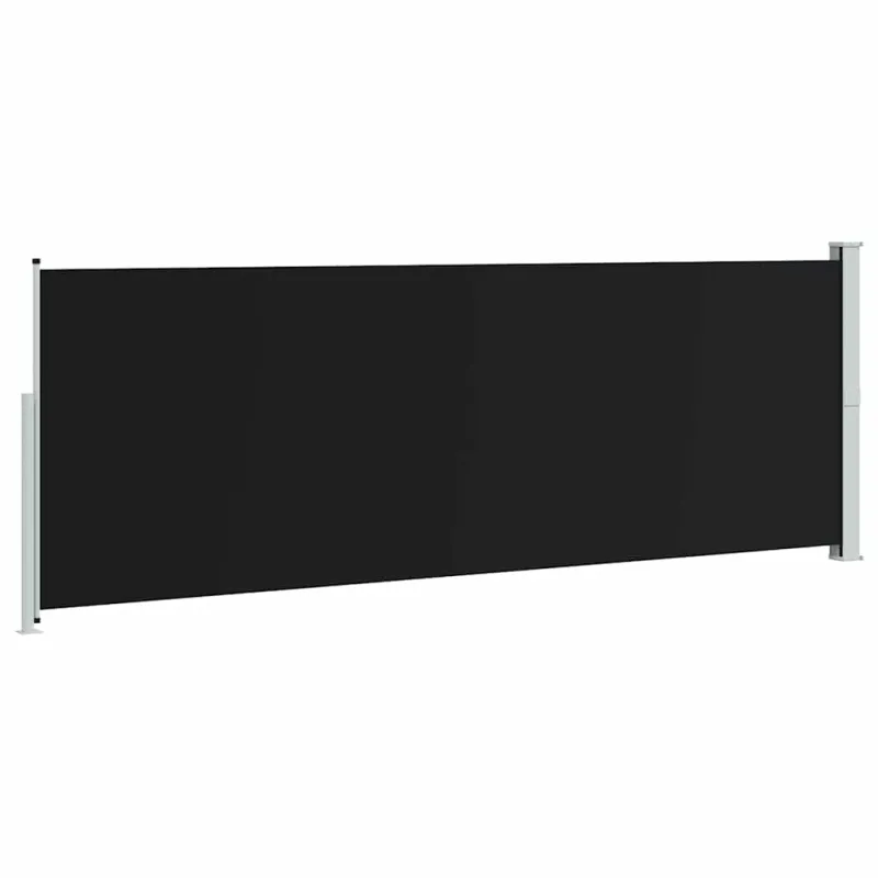 Ištraukiama šoninė pertvara, juodos spalvos, 160x500cm