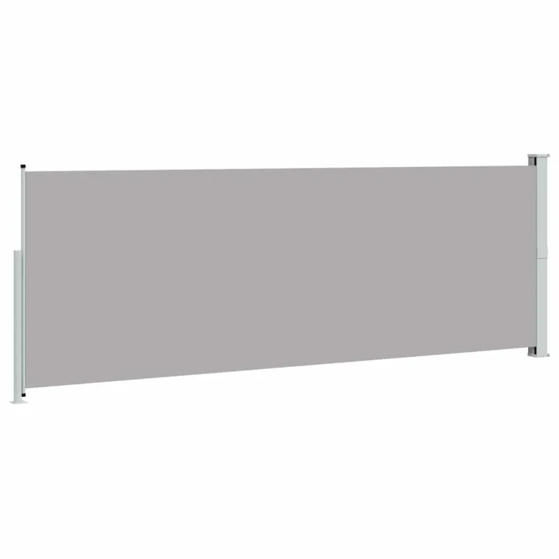 Ištraukiama šoninė pertvara, pilkos spalvos, 160x500cm