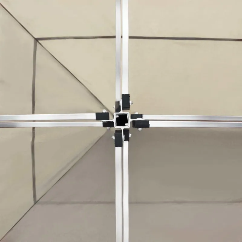Prof. išskleidž. proginė palapinė su sien., kreminės sp., 6x3m
