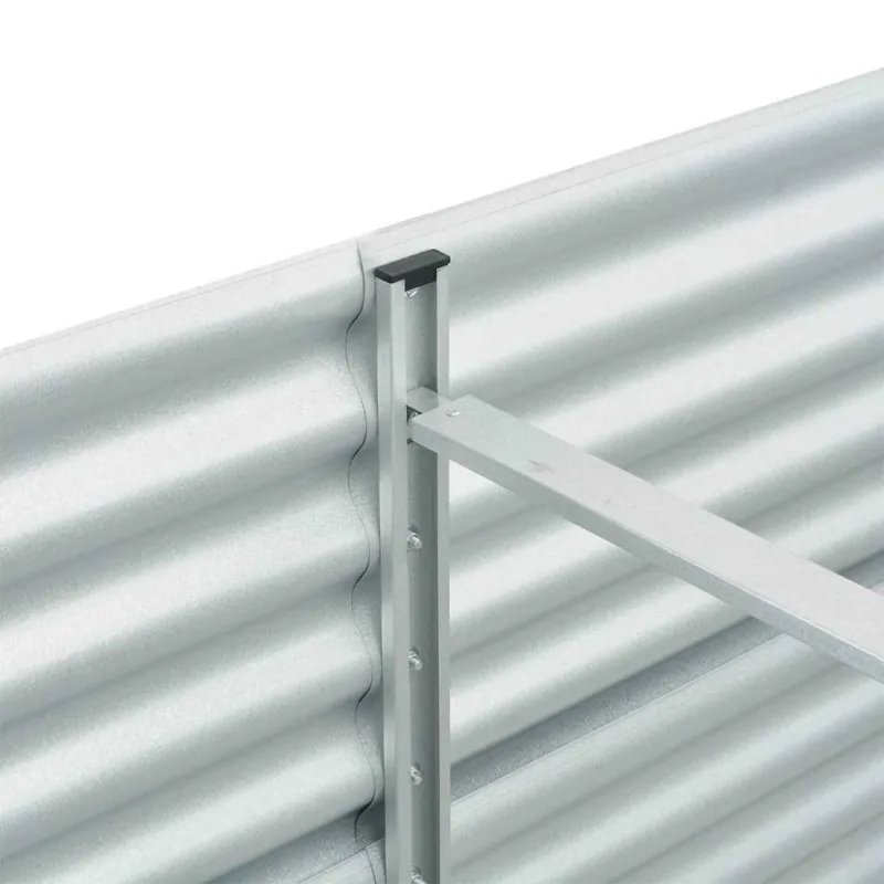 Lovelis, sidabrinis, 240x80x81cm, galvanizuotas plienas, aukštas