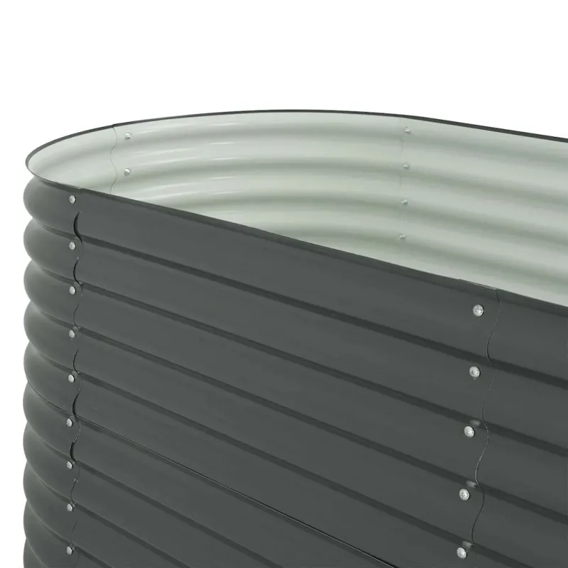 Lovelis, pilkas, 400x80x81cm, galvanizuotas plienas, aukštas