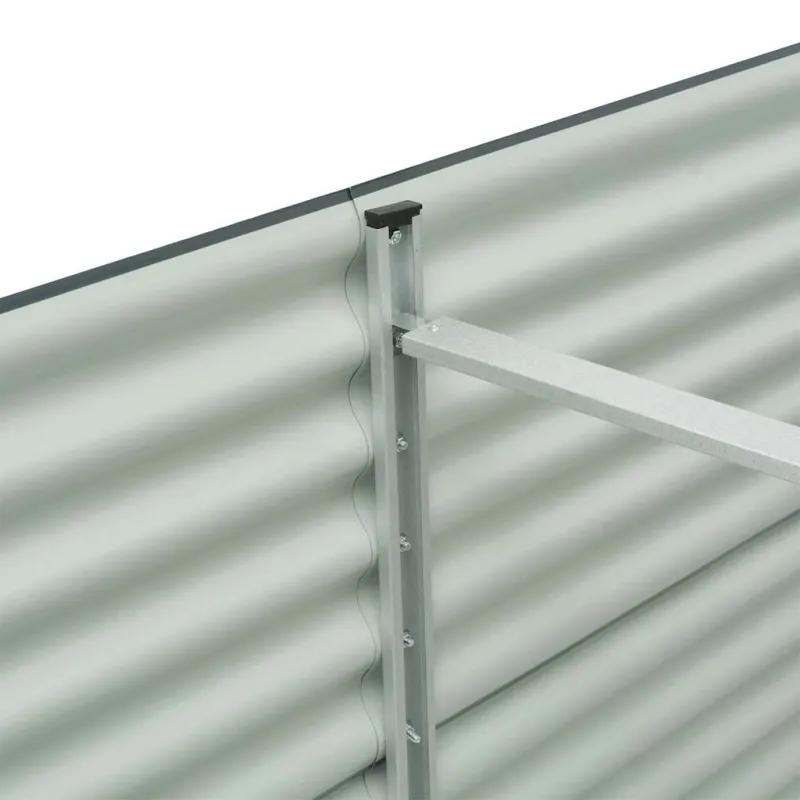 Lovelis, pilkas, 240x80x81cm, galvanizuotas plienas, aukštas