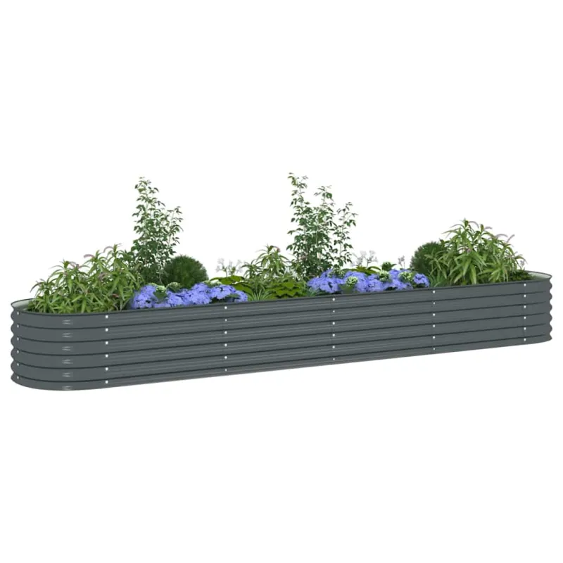 Lovelis, pilkas, 400x80x44cm, galvanizuotas plienas, aukštas