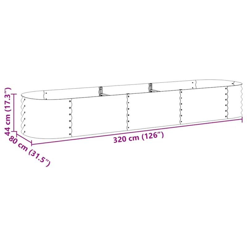 Lovelis, pilkas, 320x80x44cm, galvanizuotas plienas, aukštas