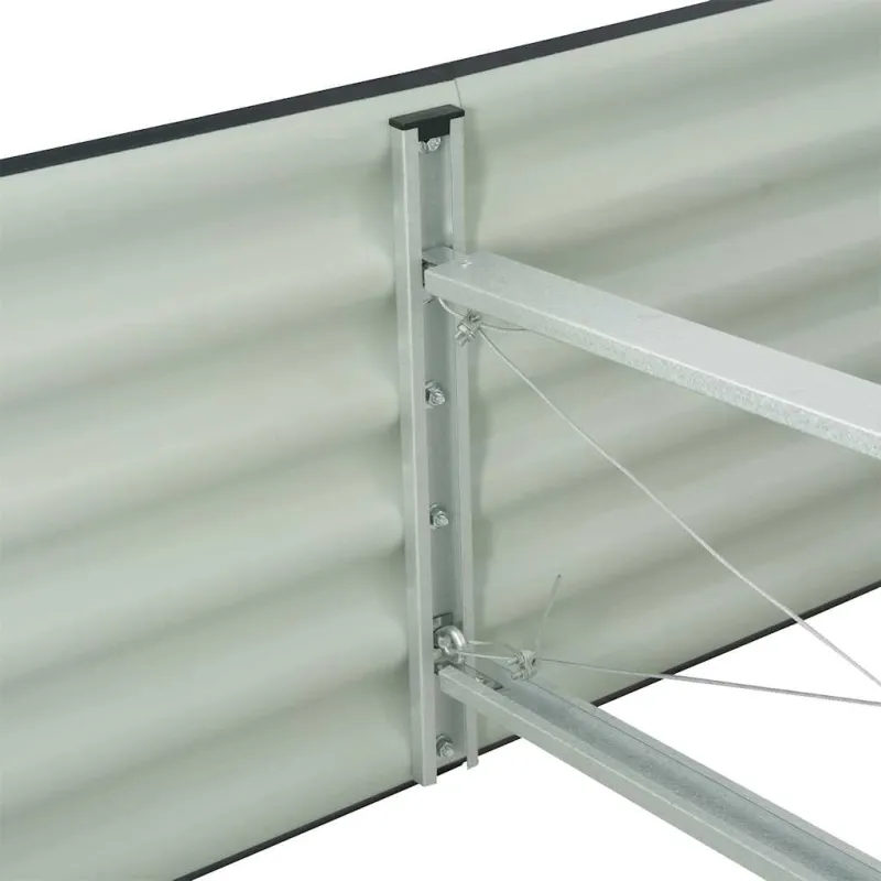 Lovelis, pilkas, 240x80x44cm, galvanizuotas plienas, aukštas
