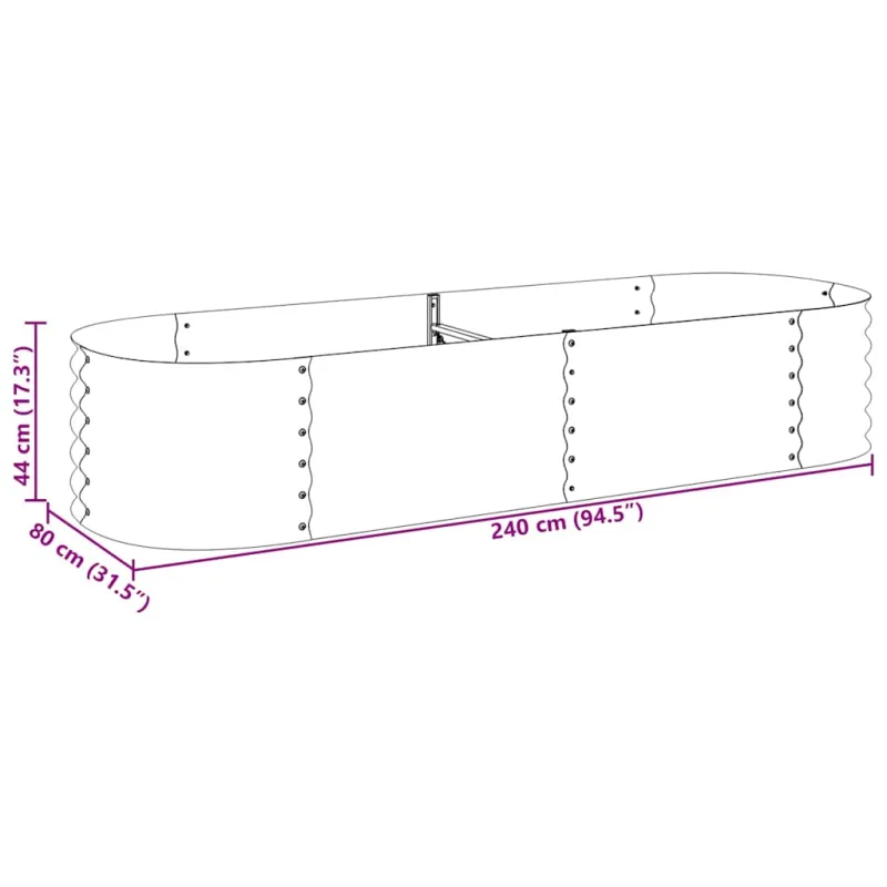 Lovelis, pilkas, 240x80x44cm, galvanizuotas plienas, aukštas