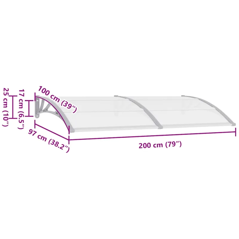 Stogelis durims, pilkas, 200x100cm, PC
