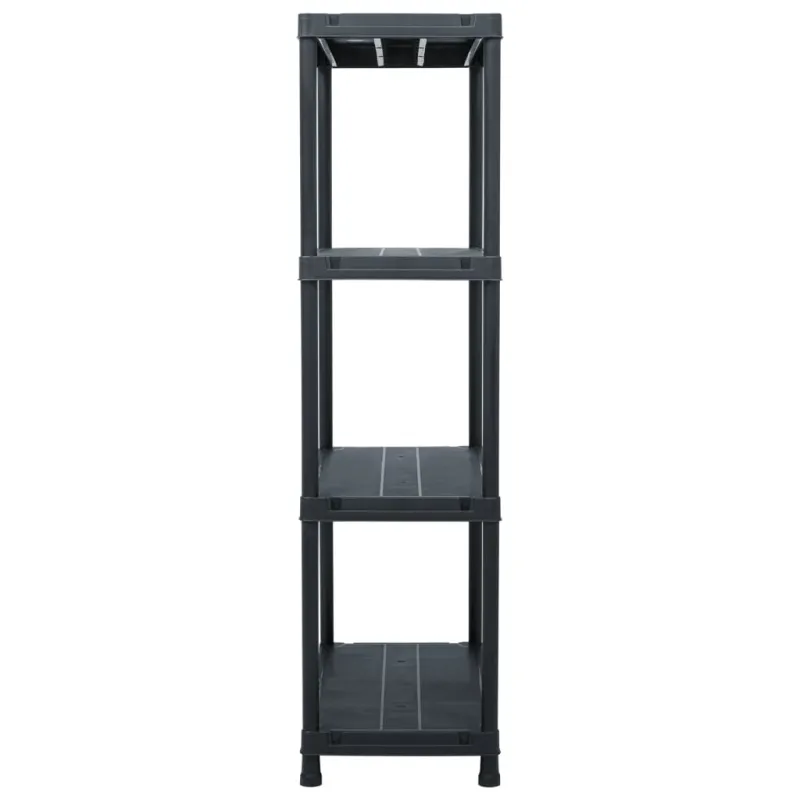Sandėliavimo lentyna, juoda, 60x30x138cm, plastikas, 100kg