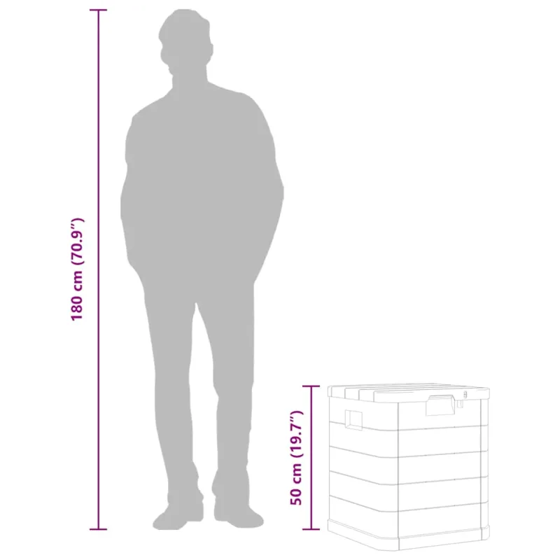 Sodo daiktadėžė, šviesiai pilka, 90 l