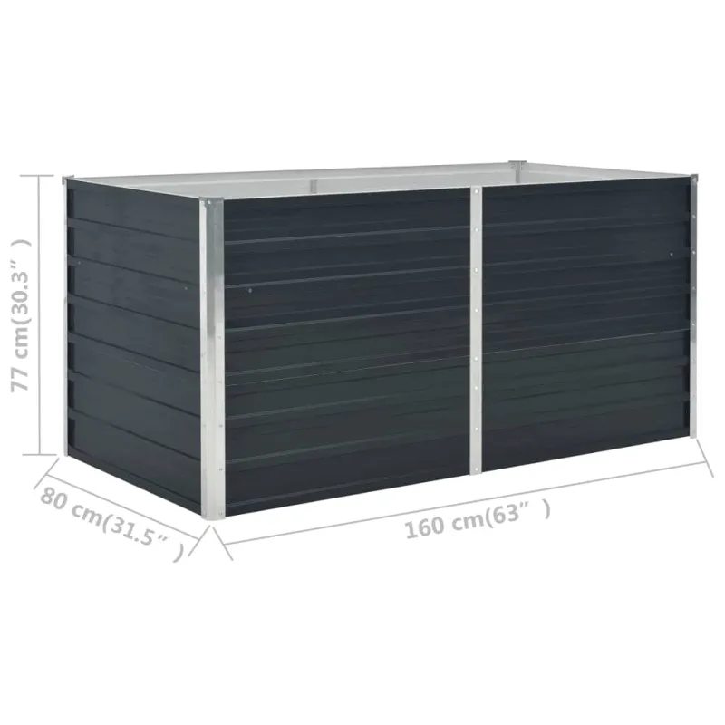 Pakeltas sodo lovelis, antr. sp., 160x80x77cm, galvan. plienas