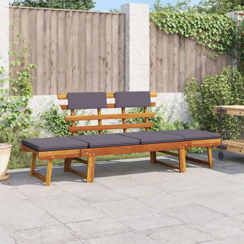 2-1 Sodo sofa su pagalvėmis, 190cm, akacijos medienos masyvas