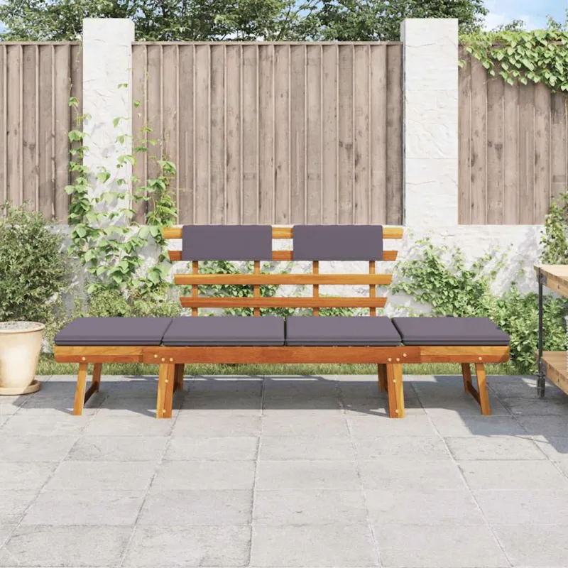 2-1 Sodo sofa su pagalvėmis, 190cm, akacijos medienos masyvas