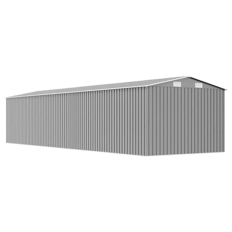 Sodo pašiūrė, pilka, 257x779x181cm, galvanizuotas plienas