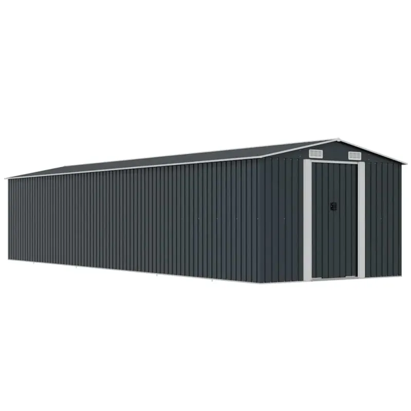 Sodo pašiūrė, antracito, 257x779x181cm, galvanizuotas plienas