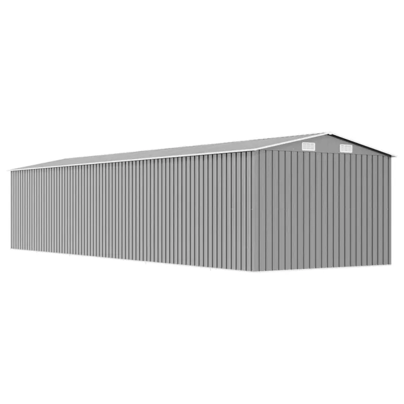 Sodo pašiūrė, pilka, 257x990x181cm, galvanizuotas plienas