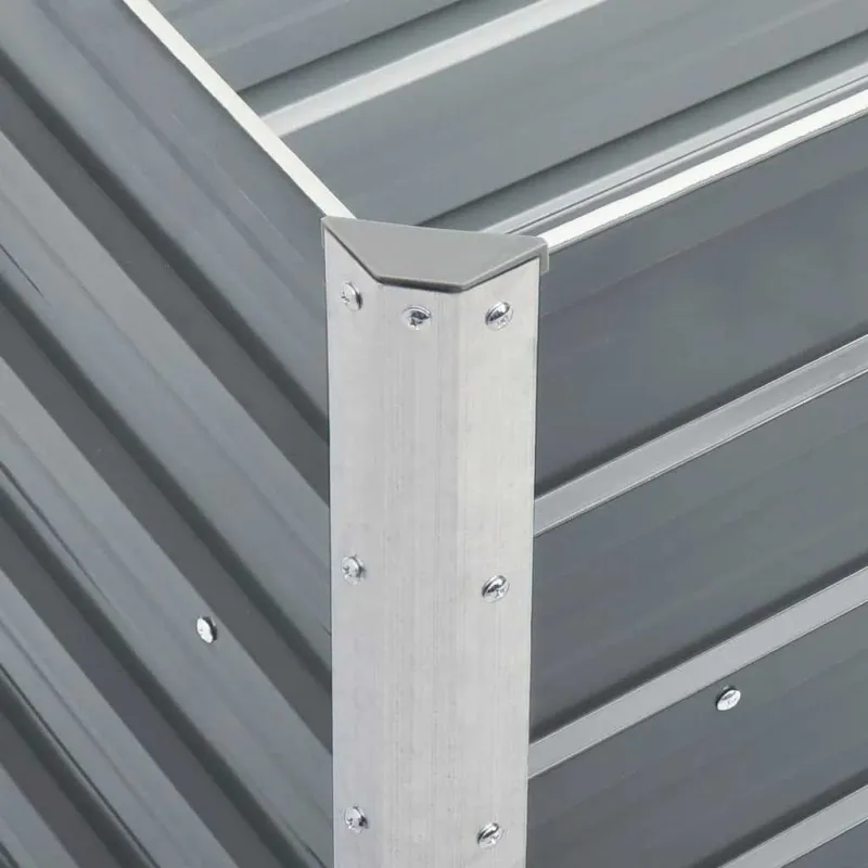 Lovelis, pilkas, 240x40x77cm, galvanizuotas plienas, aukštas