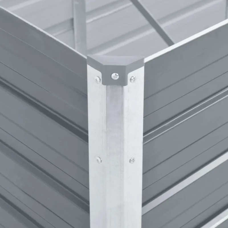 Lovelis, pilkas, 480x80x45cm, galvanizuotas plienas, aukštas