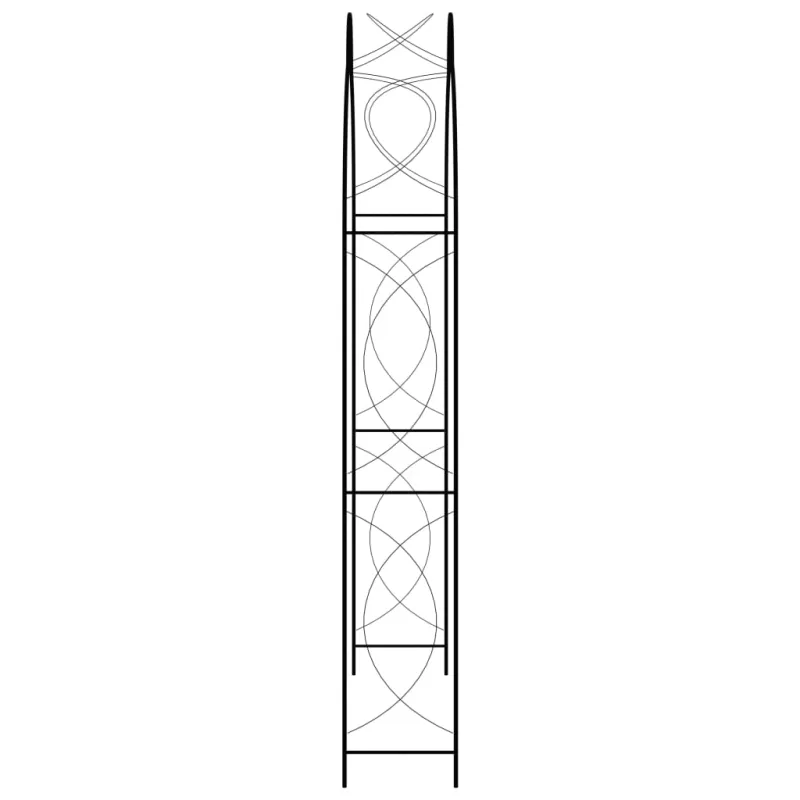 Sodo arka, juodos spalvos, 150x34x240cm, geležis