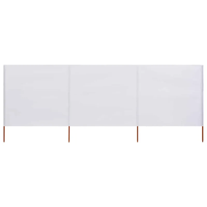 Uždanga nuo vėjo, 3 plokštės, smėlio balta, 400x80cm, audinys