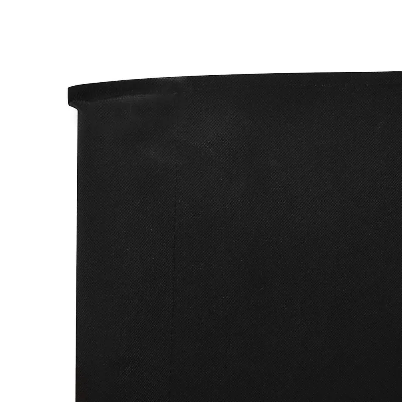 Uždanga nuo vėjo, 3 plokštės, juoda, 400x120cm, audinys