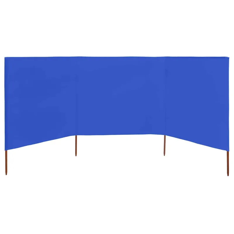 Uždanga nuo vėjo, 3 plokštės, žydra, 400x120cm, audinys