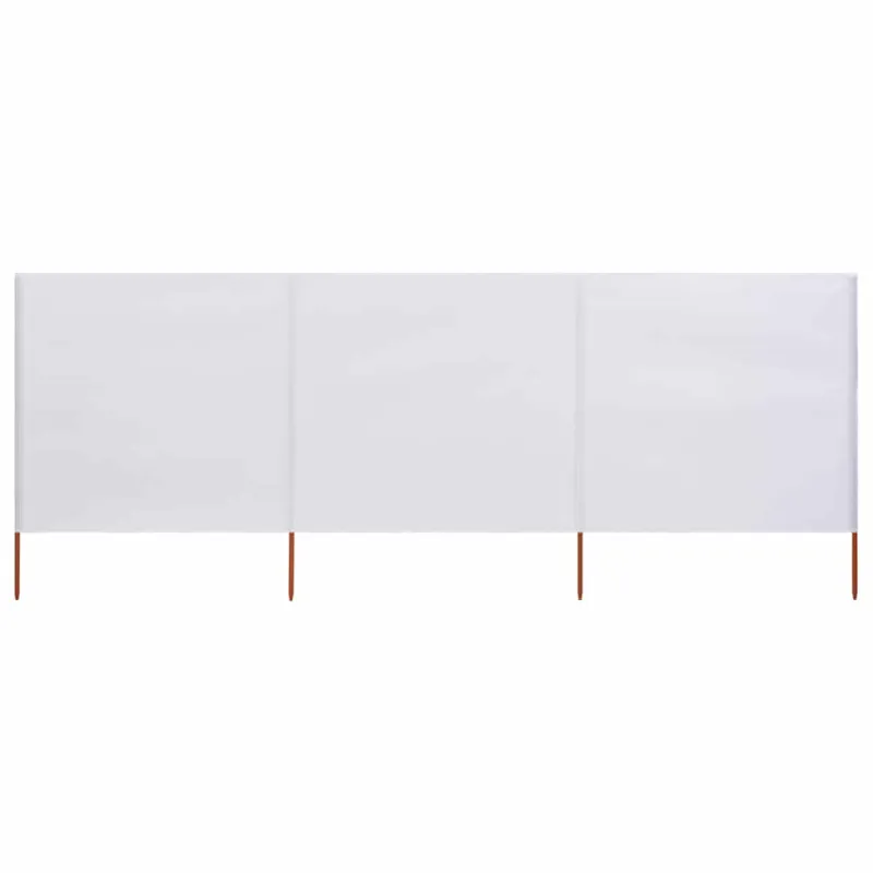 Uždanga nuo vėjo, 3 plokštės, smėlio balta, 400x160cm, audinys
