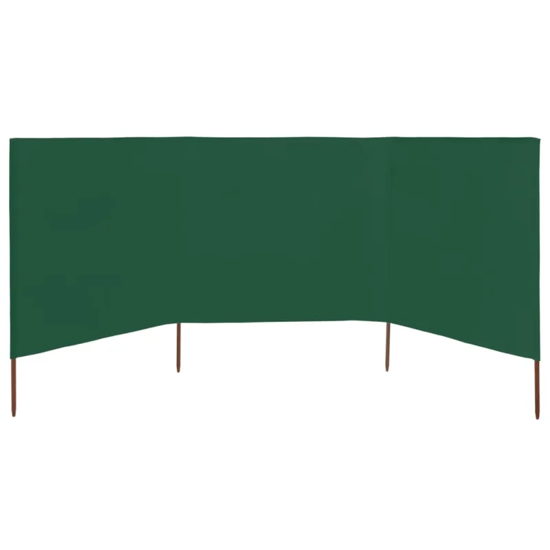 Uždanga nuo vėjo, 3 plokštės, žalia, 400x160cm, audinys