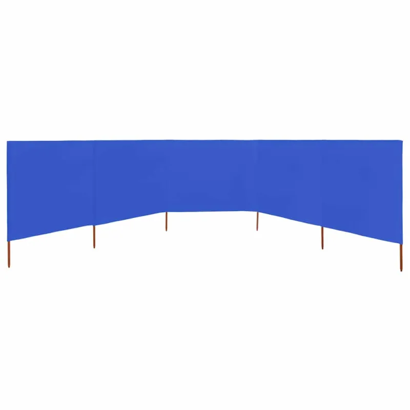 Uždanga nuo vėjo, 5 plokštės, žydra, 600x80cm, audinys