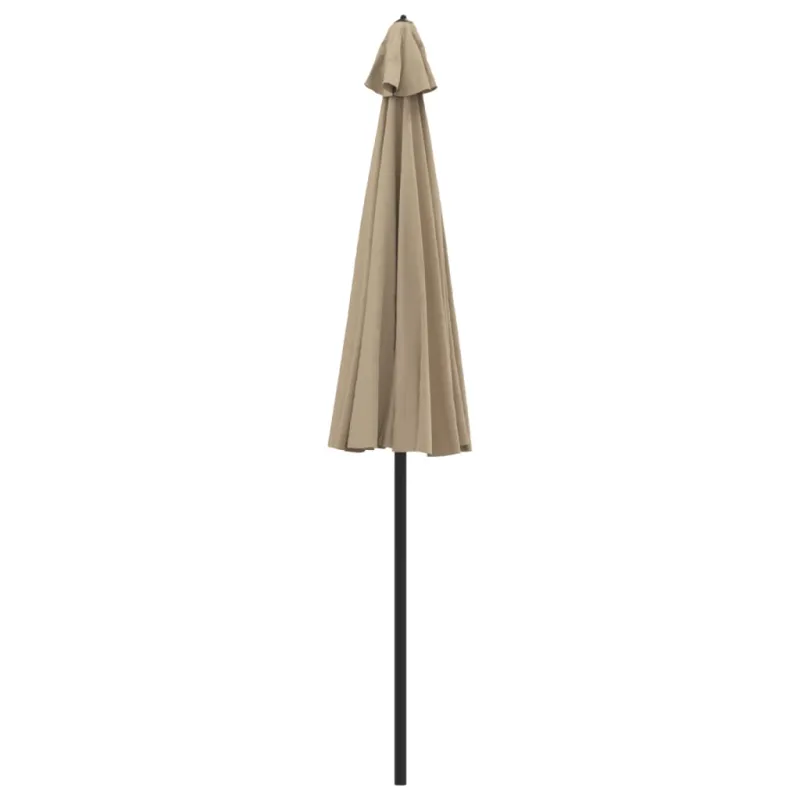Lauko skėtis nuo saulės su aliuminio stulpu, taupe, 270cm