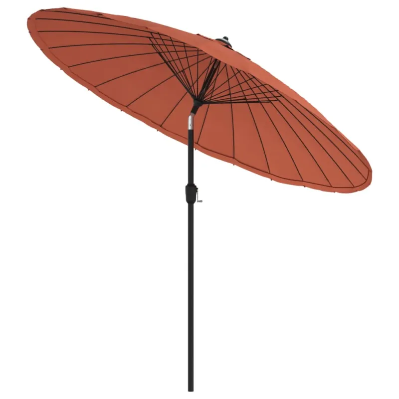 Lauko skėtis nuo saulės su aliuminio stulpu, terakota, 270cm