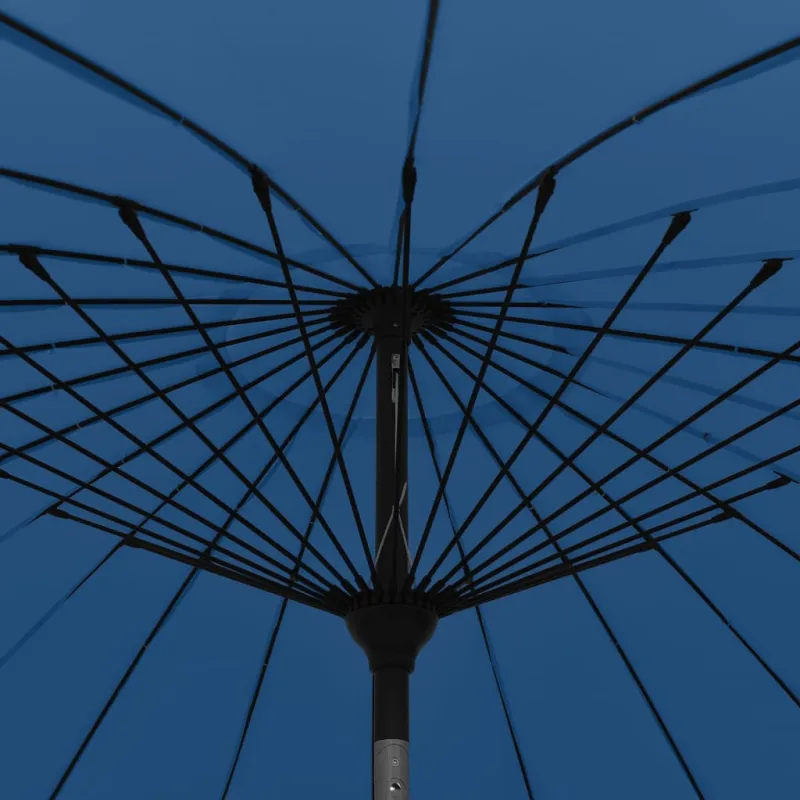 Lauko skėtis nuo saulės su aliuminio stulpu, mėlynas, 270cm