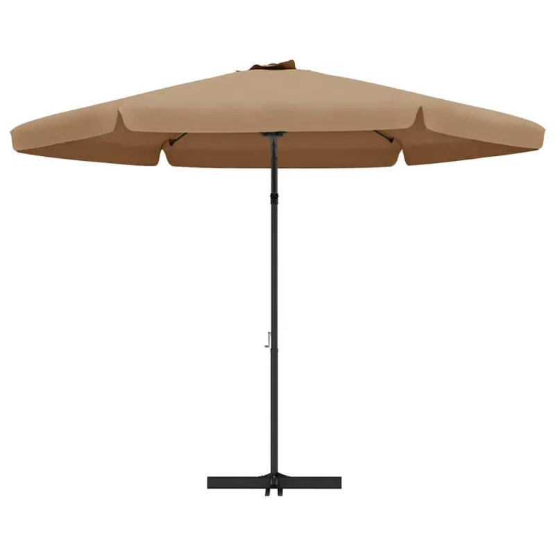 Sodo skėtis nuo saulės su plieniniu stulpu, taupe, 300cm