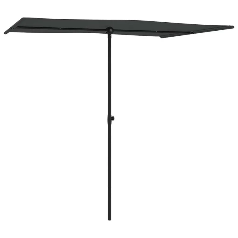 Sodo skėtis nuo saulės su aliuminio stulpu, antracito, 2x1,5m