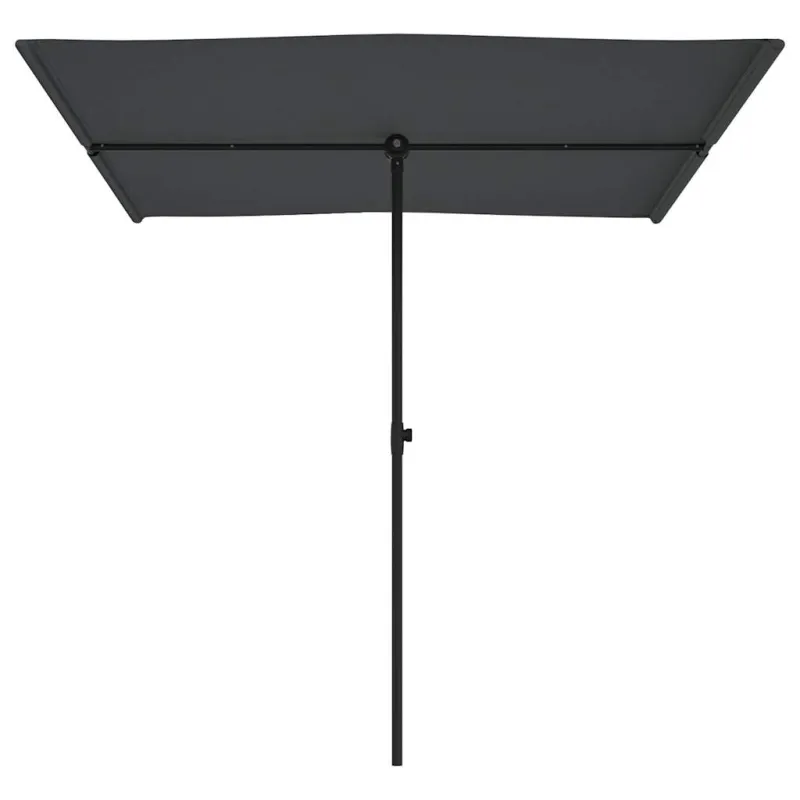 Sodo skėtis nuo saulės su aliuminio stulpu, antracito, 2x1,5m