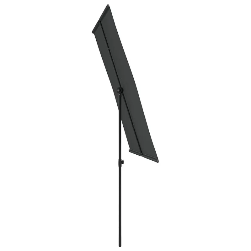 Sodo skėtis nuo saulės su aliuminio stulpu, antracito, 2x1,5m