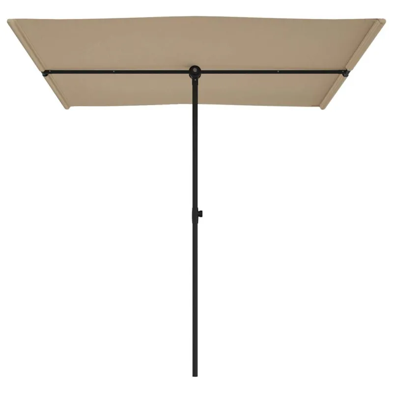 Sodo skėtis nuo saulės su aliuminio stulpu, taupe, 2x1,5m