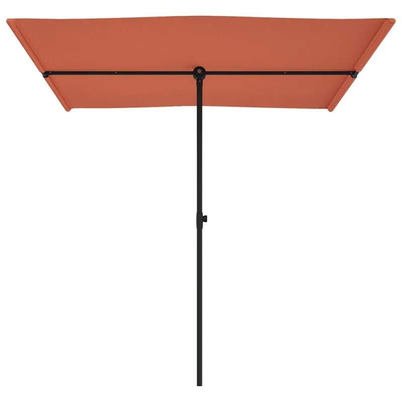 Sodo skėtis nuo saulės su aliuminio stulpu, terakota, 2x1,5m