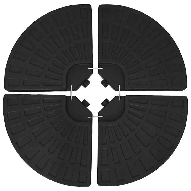 Skėčio pagrindai, 4vnt., juodos spalvos, vėduoklės formos