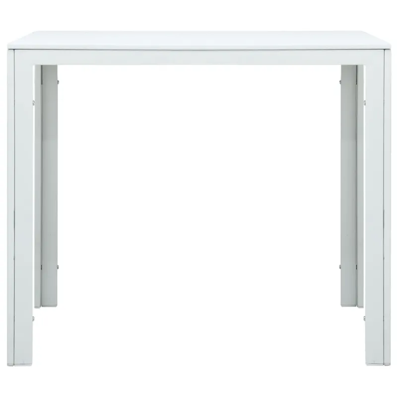 Kavos staliukas, baltas, 78x78x74cm, HDPE, medienos imitacija