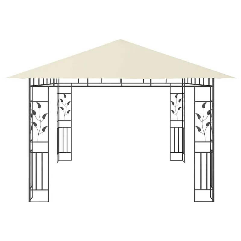 Pavėsinė su tinkleliu nuo uodų, kreminė, 4x3x2,73m, 180g/m²