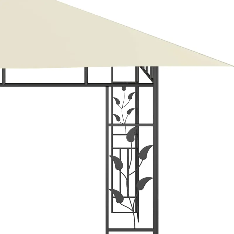 Pavėsinė su tinkleliu nuo uodų, kreminė, 4x3x2,73m, 180g/m²