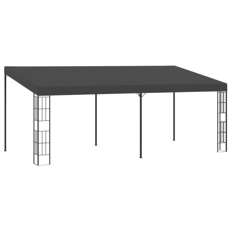 Prie sienos montuojama pavėsinė, antracito, 3x6m, audinys