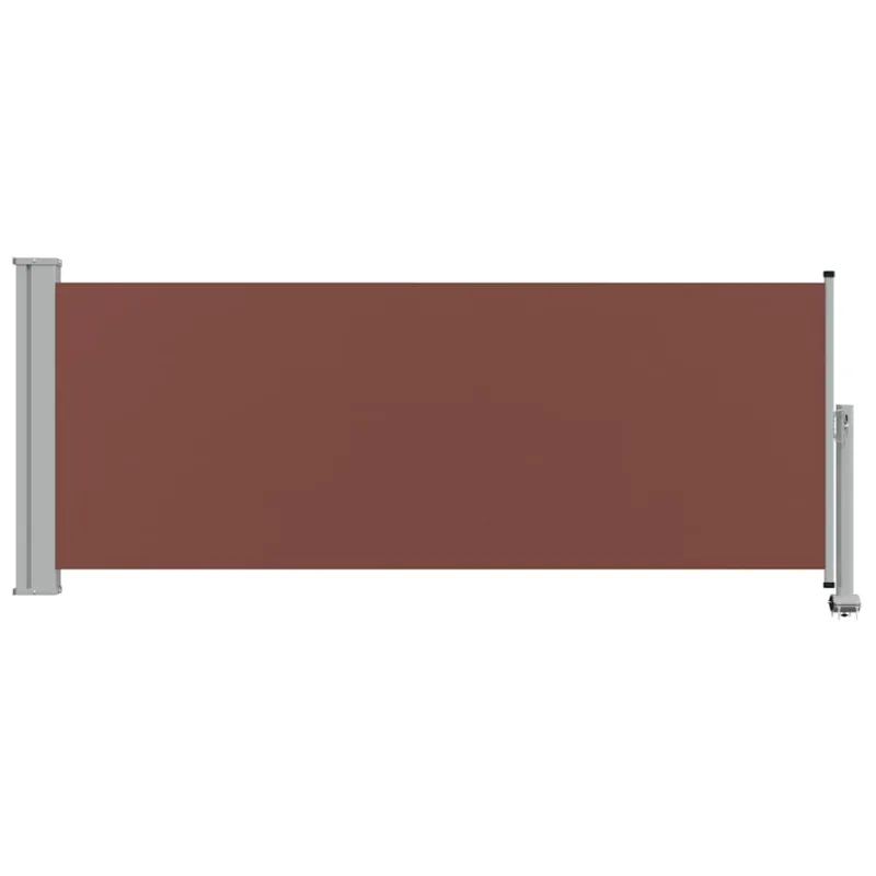 Ištraukiama šoninė kiemo pertvara, rudos spalvos, 100x300cm