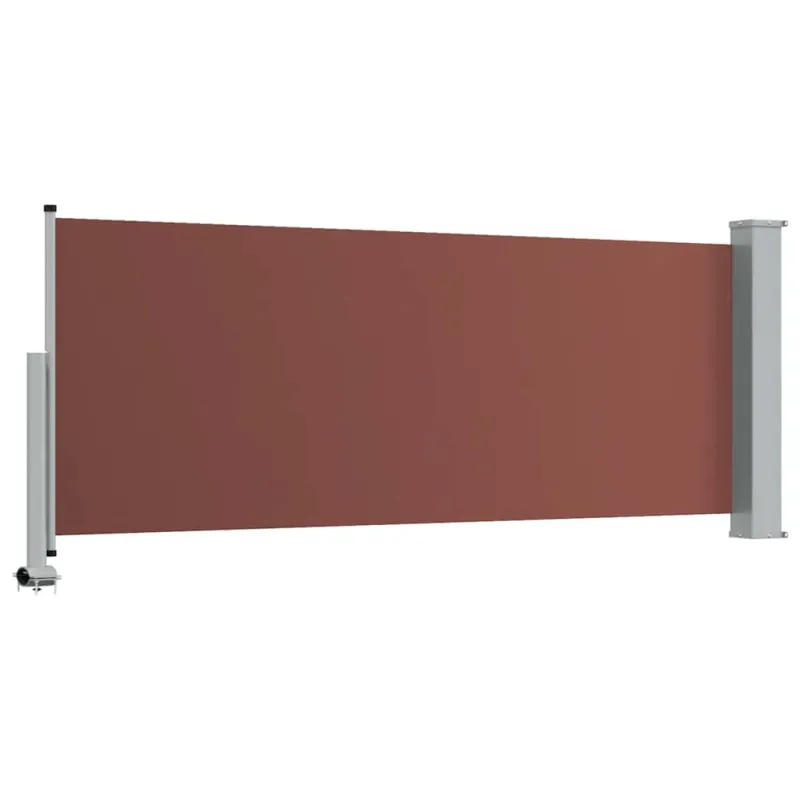 Ištraukiama šoninė kiemo pertvara, rudos spalvos, 100x300cm