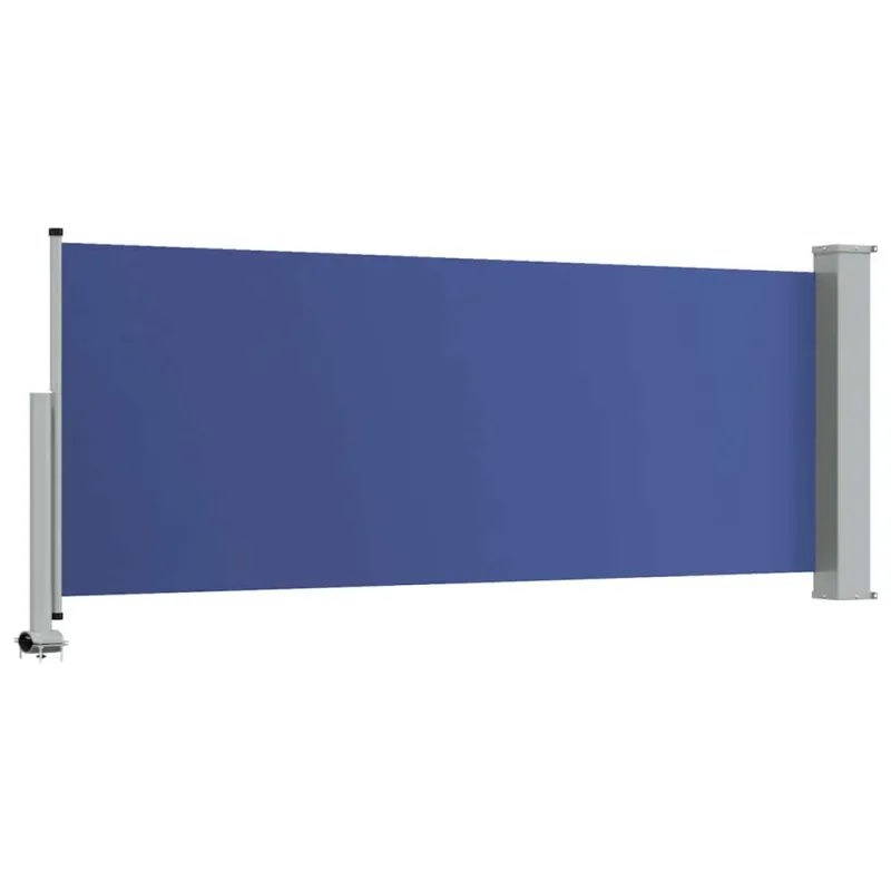 Ištraukiama šoninė kiemo pertvara, mėlynos spalvos, 100x300cm