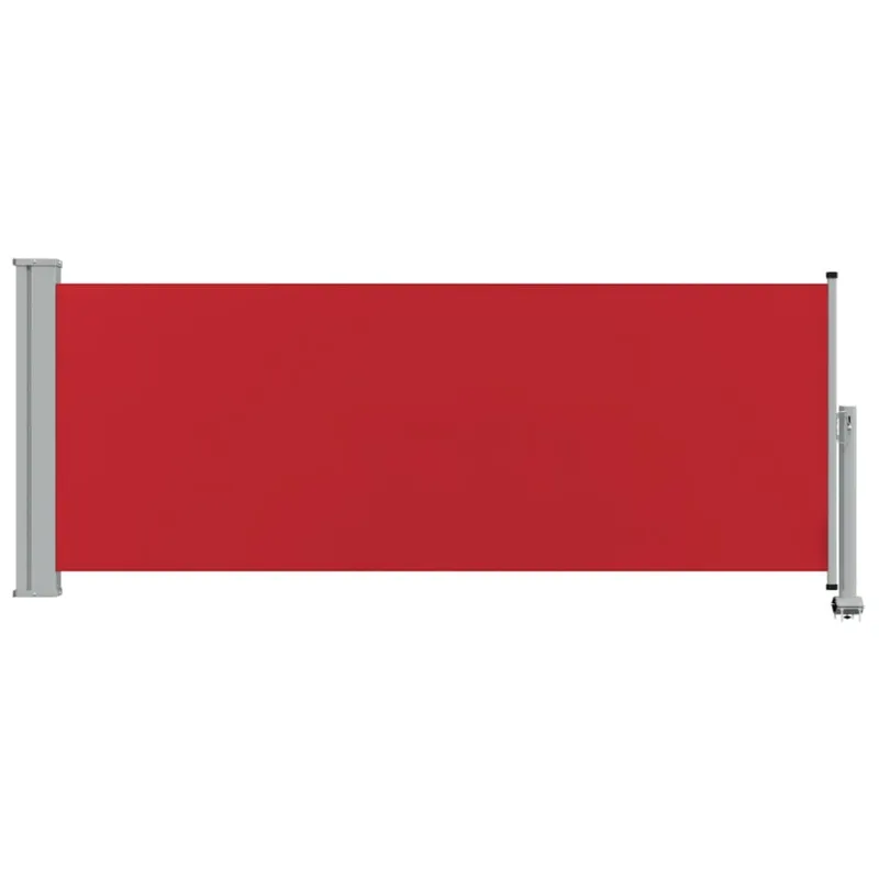 Ištraukiama šoninė kiemo pertvara, raudonos spalvos, 100x300cm