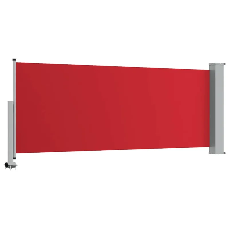 Ištraukiama šoninė kiemo pertvara, raudonos spalvos, 100x300cm